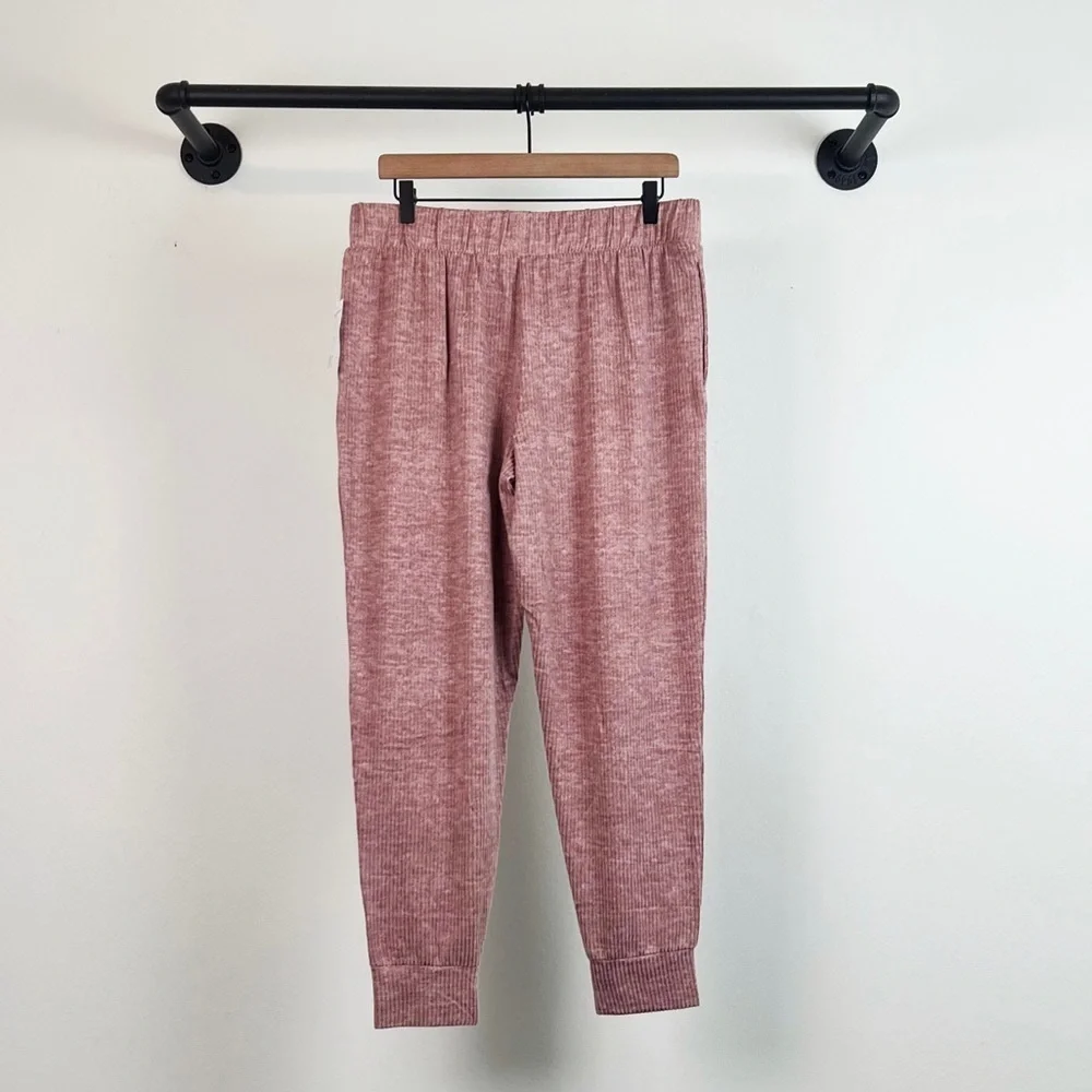 NWT Jockey Luxe Lounge Brushed Ribbed Jogger Pants